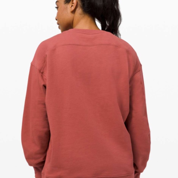 Lululemon Perfectly Oversized Crew Soft Cranberry?? Size 4 - Picture 2 of 5